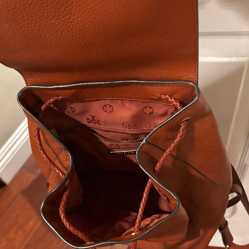 Tory Burch Rust Leather Backpack - image 4